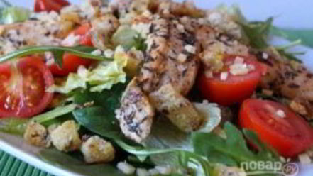 Рецепт салата цезарь простой