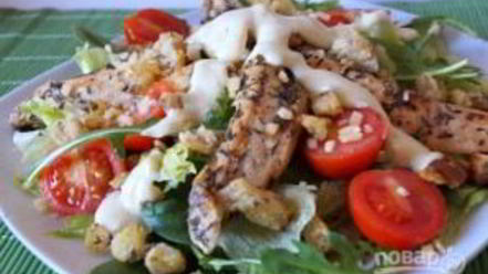 Рецепт салата цезарь простой