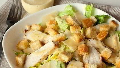 Рецепт Салата Цезарь с курицей с майонезом