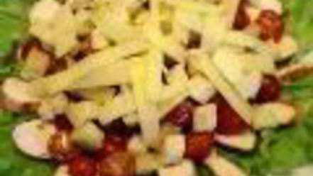 Рецепт салата цезарь с маринованной курицей