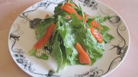 Рецепт салата цезарь с семгой