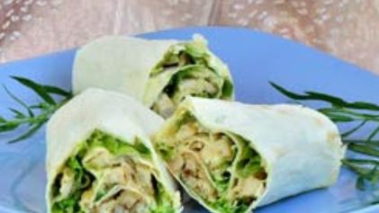 Рецепт Салата Цезарь в лаваше