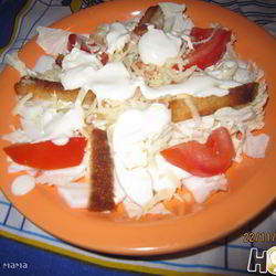 Рецепт Салата Цезарьс креветками