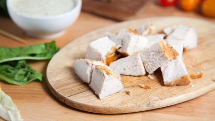 Рецепт шашлыка из куриной грудки под соусом цезарь