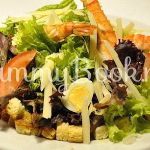 Рецепт Цезаря с креветками