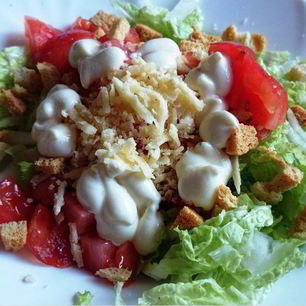 Рецепт Вегетарианского салата Цезарь