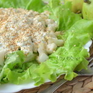 Рецепт Свежего летнего салата с фетой и огурцом