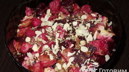 Рецепт теплого салата из редиса и овощей