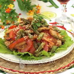 Рецепт Теплого салата с курицей