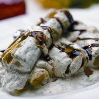 Рецепт Лука-порея с соусом Винегрет