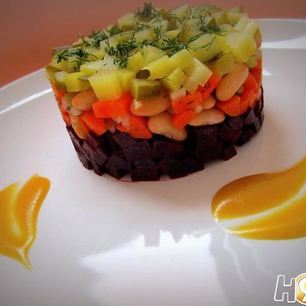 Рецепт Салата винегрет под одноименным соусом