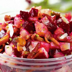 Рецепт Салата Винегрет с маринованными опятами