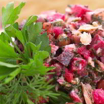 Салат Винегрет с морской капустой и рыбой