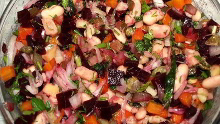 Рецепт старорусского винегрета с судаком