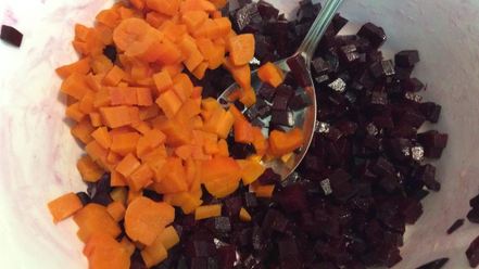 Рецепт винегрета из запеченных овощей