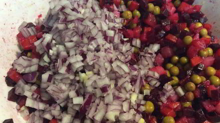 Рецепт винегрета из запеченных овощей