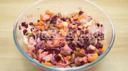 Рецепт винегрета классического с фасолью