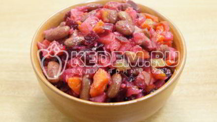 Рецепт винегрета классического с фасолью