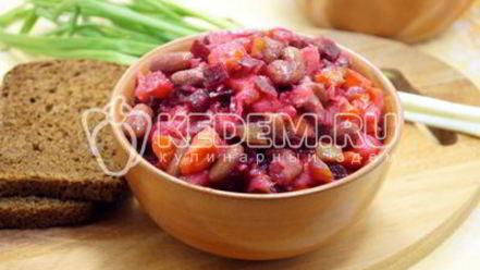 Рецепт винегрета классического с фасолью