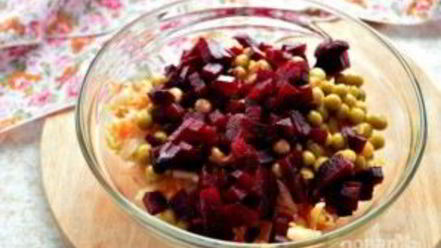 Рецепт винегрета классического с горошком и капустой