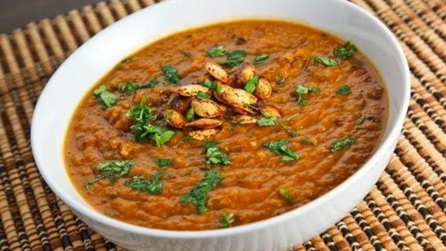 Рецепт винегрета-пюре с тыквой и семгой