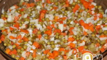 Рецепт винегрета с баклажанами