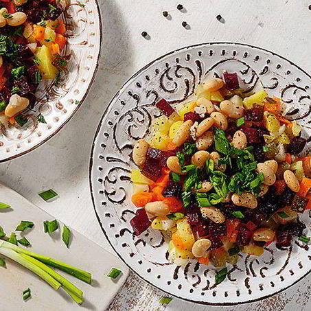 Рецепт Винегрета с фасолью и яблоками