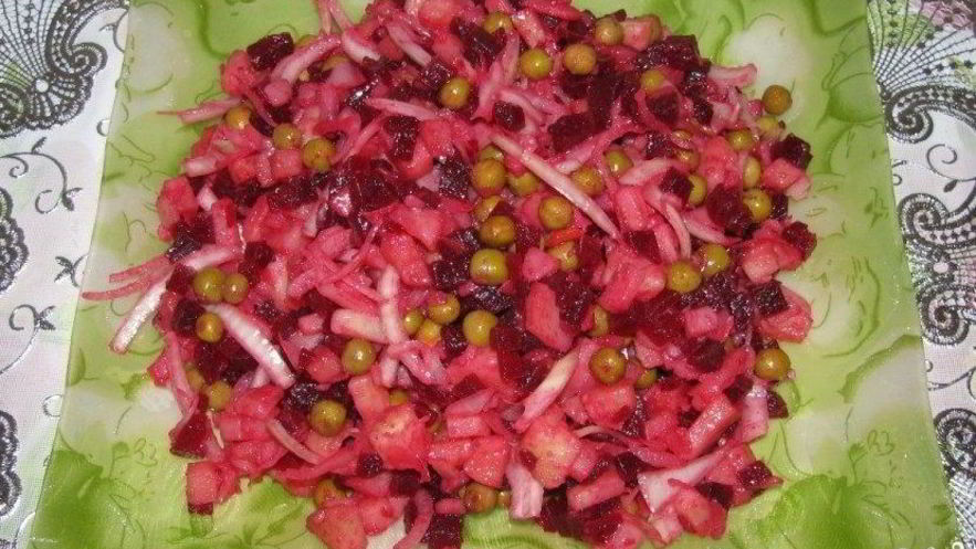 Рецепт винегрета с горошком