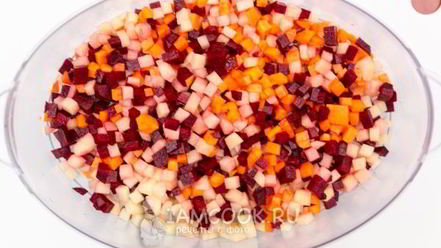 Рецепт винегрета с грибами