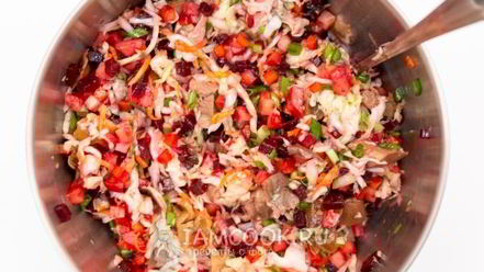 Рецепт винегрета с грибами