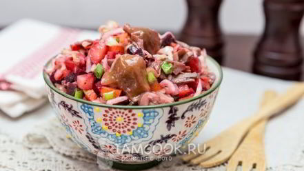 Рецепт винегрета с грибами