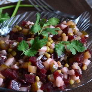 Рецепт Винегрета с кальмарами