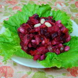 Рецепт Винегрета с консервированной фасолью и квашеной капустой