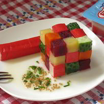 Винегрет с крабовыми палочками