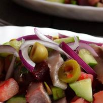 Рецепт Винегрета с красной фасолью и сельдью