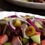 Рецепт Винегрета с красной фасолью и сельдью