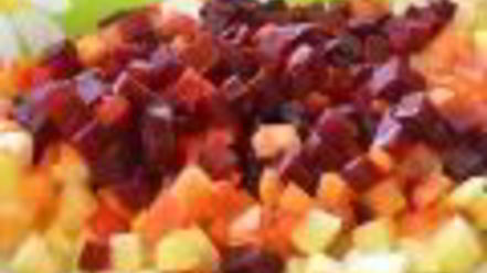 Рецепт винегрета с красной фасолью и сельдью