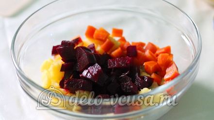 Рецепт винегрета с кукурузой