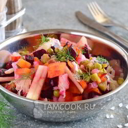 Рецепт Винегрета с квашеной капустой и горошком