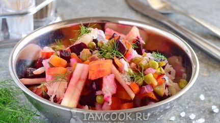 Рецепт Винегрета с квашеной капустой и горошком