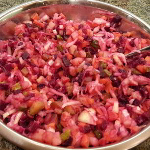 Рецепт Винегрета с квашеной капустой и свеклой