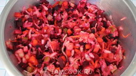 Рецепт винегрета с квашеной капустой