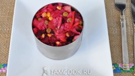 Рецепт винегрета с квашеной капустой