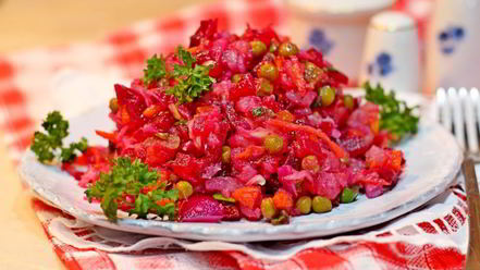 Рецепт винегрета с морковкой по-корейски