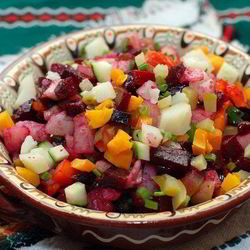 Рецепт Винегрета с огурцами