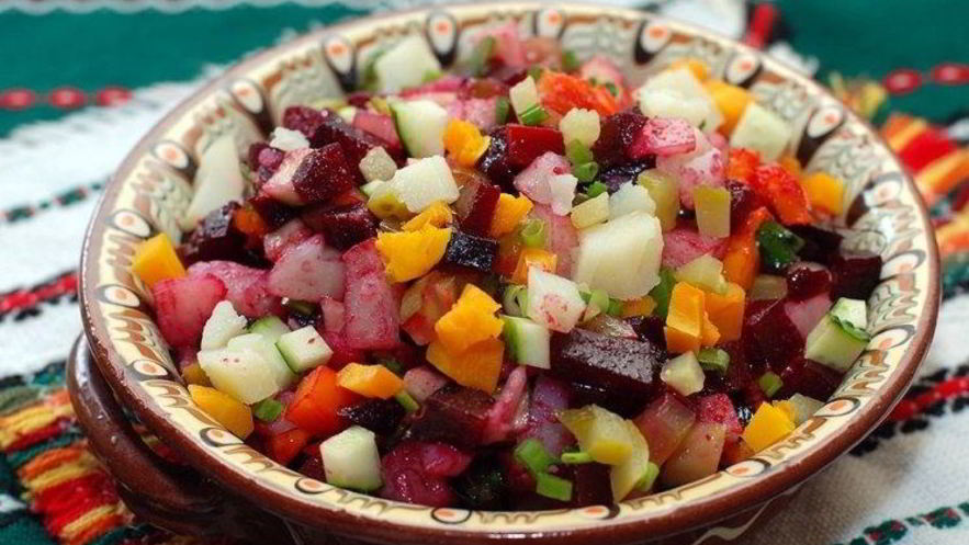 Рецепт винегрета с огурцами