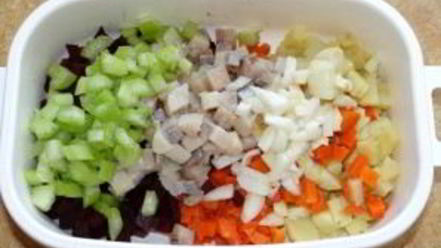 Рецепт винегрета с селедкой