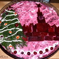 Рецепт Винегрета с телятиной и селедкой