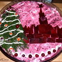 Винегрет с телятиной и селедкой