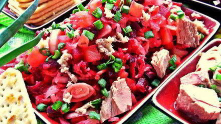 Рецепт винегрета с тунцом